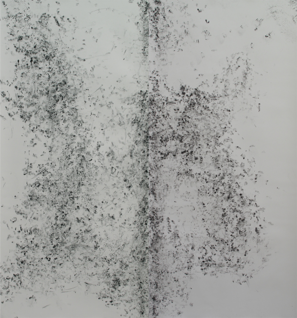 Amas Stellaire (portrait de José Maya),2011, Black carbone on paper, 240 x 230 cm framed