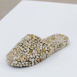 Slipper, 2017, Slipper, pebbles, glue, 5 x 13 x 31 cm