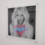 Sans titre 2 (2013-BritneyJean.jpg / gene-simmons-decal-sticker-kiss-gene-simmons-800x800.png), Detail, 2018, Triptych, digital print mounted on aluminium/plexiglas, covered with glass, 88 x 88 x 5 cm
